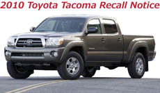 2010 Toyota Tacoma Recall